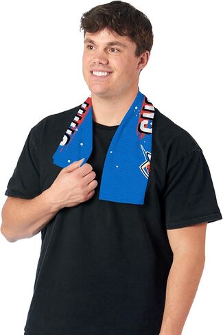 أوكلاهوما سيتي ثاندر 2025 NBA Champions Courtside Cooling Towel، منشفة رياضية رسمية للأداء مقاس 12 بوصة × 31.5 بوصة، قابلة لإعادة الاستخدام، منشفة سريعة التنشيط مع رسومات الفريق الجريئة ليوم اللعبة، وصالة الألعاب الرياضية وحرارة الصيف in Saudi Arabia