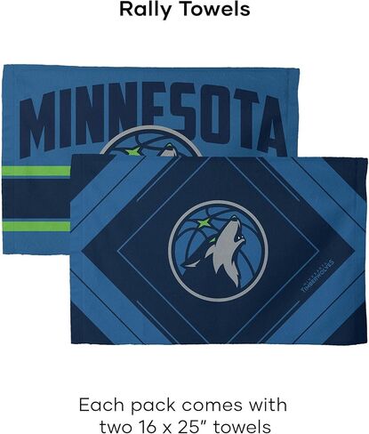 منشفة مشجعين Northwest NBA Minnesota Timberwolves، عبوة من قطعتين، 40.64 سم × 63.5 سم، Pick-N-Roll in Saudi Arabia
