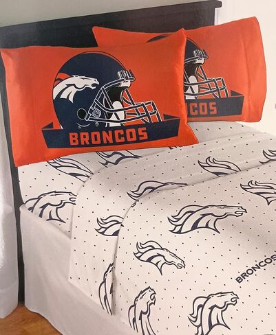 Northwest NFL Denver Broncos 4 Piece Sheet Set, Full, Monument in Saudi Arabia