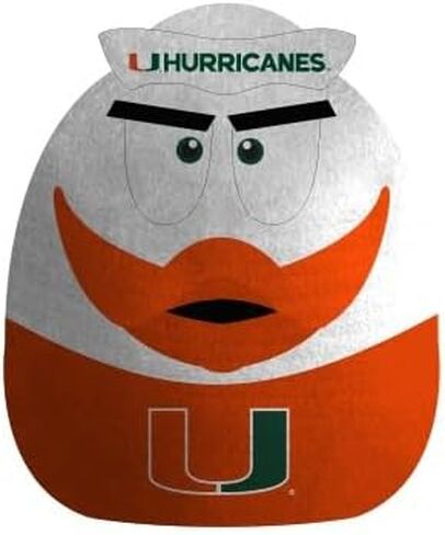 NCAA Miami Hurricanes Plushie Mascot Pillow with Features in Kuwait