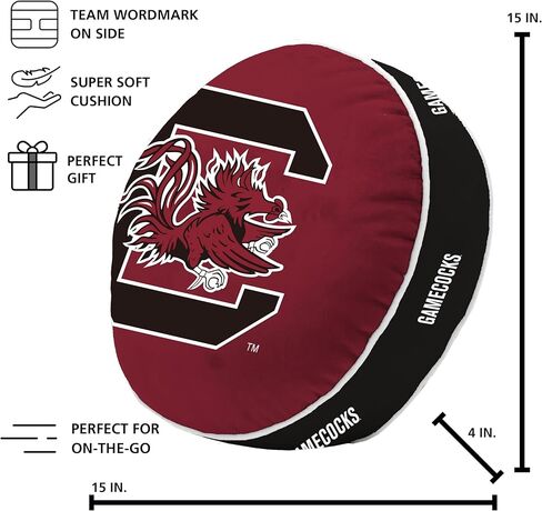 وسادة منتفخة تحمل شعار العلامة التجارية NCAA South Carolina Gamecocks - قطيفة وناعمة وقابلة للتمدد مع تصميم بألوان الفريق in Saudi Arabia