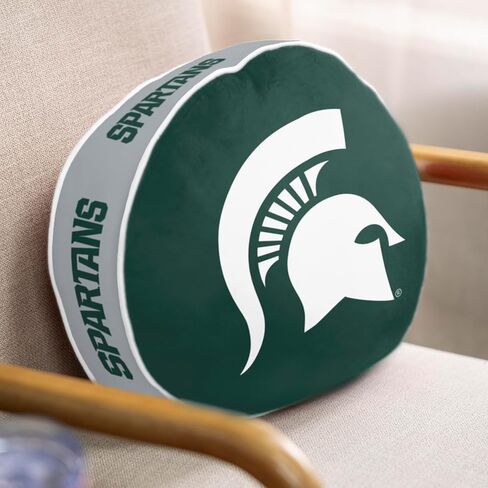 Logo Brands NCAA Michigan State Spartans Puff Pillow – Plush, Soft, Stretchy with Team Color Design in Saudi Arabia