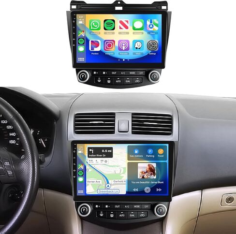 8Core 6G+128G Radio for Honda Accord 7th 2003-2007,Android 13 Car Stereo with Wireless Carplay Android Auto,10.1‘’ 1280x720P IPS Touch Screen,DSP 46EQ,5.0Bluetooth,Backup Camera,MirrorLink SWC FM/RDS in Kuwait