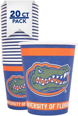 Desert Cactus University of Florida Paper Cups UF Gators 20 Count 9 Ounce Cold Beverage Cups for Tailgates, Graduation and Events (Design A) in Saudi Arabia