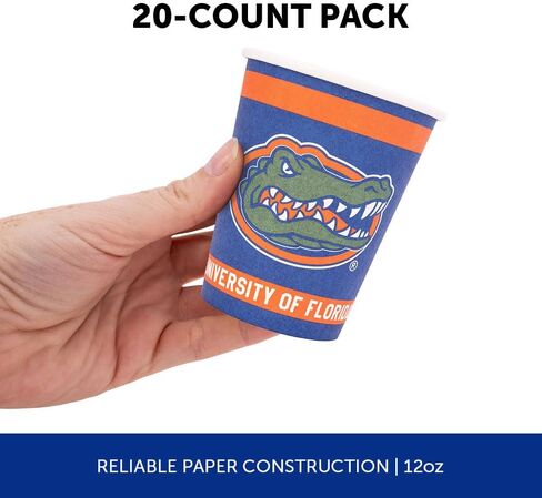 Desert Cactus University of Florida Paper Cups UF Gators 20 Count 9 Ounce Cold Beverage Cups for Tailgates, Graduation and Events (Design A) in Saudi Arabia