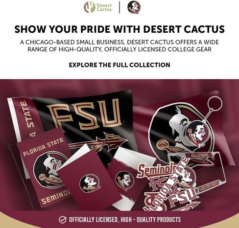 Desert Cactus Florida State University Paper Cups FSU Seminoles 20 Count 9 Ounce Cold Beverage Cups for Tailgates, Graduation and Events (Design A) in Saudi Arabia