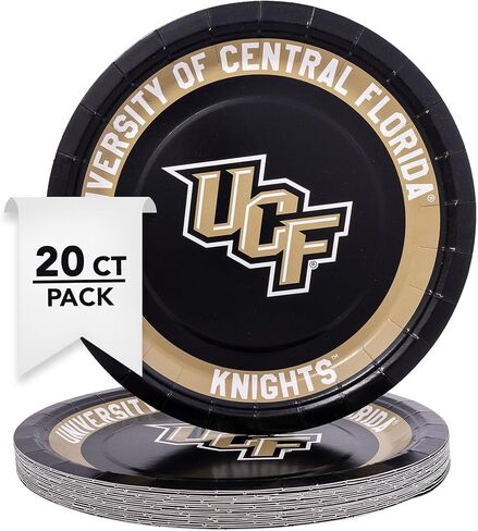 Desert Cactus University of Central Florida Paper Plates UCF Knights 20 Count 9 inch Round Plates for Tailgates, Parties, Graduation and Events (Design A) in Saudi Arabia
