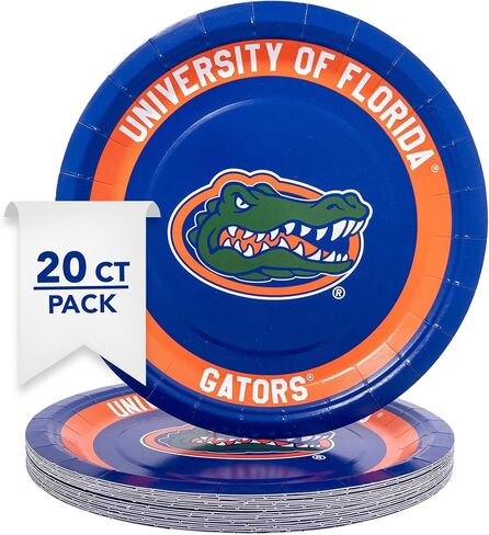 Desert Cactus University of Florida Paper Plates UF Gators 20 Count 9 inch Round Plates for Tailgates, Parties, Graduation and Events (Design A) in Saudi Arabia