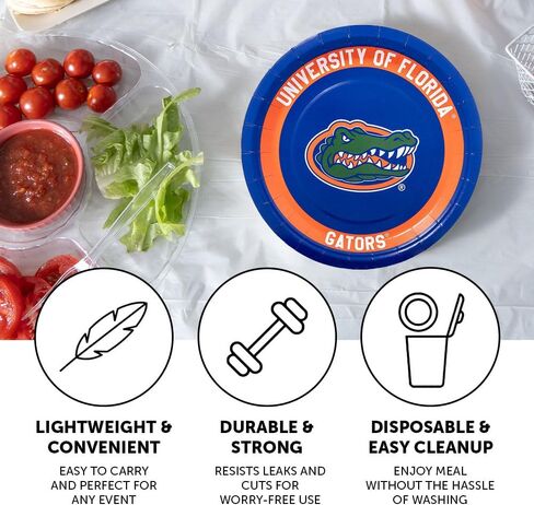 Desert Cactus University of Florida Paper Plates UF Gators 20 Count 9 inch Round Plates for Tailgates, Parties, Graduation and Events (Design A) in Saudi Arabia