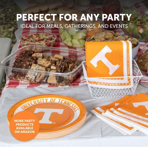 Desert Cactus University of Tennessee Paper Plates UT Volunteers 20 Count 9 inch Round Plates for Tailgates, Parties, Graduation and Events (Design A) in Saudi Arabia