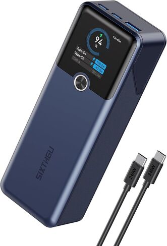 140W Power Bank, 20000mAh Laptop Portable Charger with Smart Digital Display and PD/QC3.0 Fast Charging, 3-Port Output for MacBook, Dell, iPhone 16/15/14 Series, Samsung, iPad, AirPods More in Kuwait