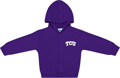 سترة بغطاء للرأس من Creative Knitwear College Baby مرخصة رسميًا من الرابطة الوطنية لرياضة الجامعات (NCAA) - شعار TCU Horned Frogs - أرجواني - 2T in Saudi Arabia