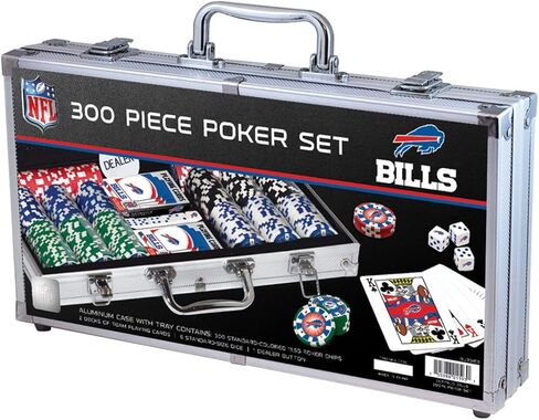 MasterPieces Game Day - NFL Buffalo Bills - مجموعة شرائح البوكر 300 قطعة، نمط الكازينو in Saudi Arabia
