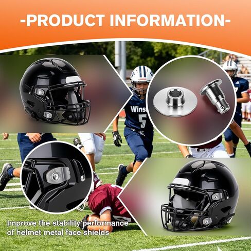 4 قطع دبوس صغير سريع الفك لقناع معدني لخوذة الرجبي، متوافق مع خوذة كرة القدم RIDDEL Speed ​​& SpeedFlex (باستثناء أدوات التفكيك) in Kuwait