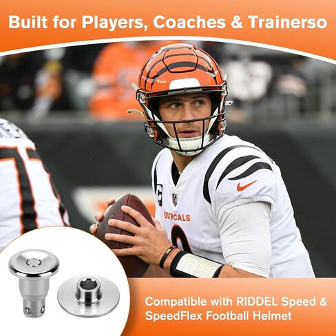 4 قطع دبوس صغير سريع الفك لقناع معدني لخوذة الرجبي، متوافق مع خوذة كرة القدم RIDDEL Speed ​​& SpeedFlex (باستثناء أدوات التفكيك) in Kuwait