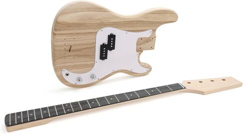 مجموعة أدوات الجهير الكهربائية DIY مجموعة المبتدئين المكونة من 4 أوتار PB Bass Style مع جسم Paulownia الصلب ورقبة القيقب المصممة من الخشب ولوحة الفريتس المصنوعة من الكروم لبناء جيتار الجهير الخاص بك. in Kuwait