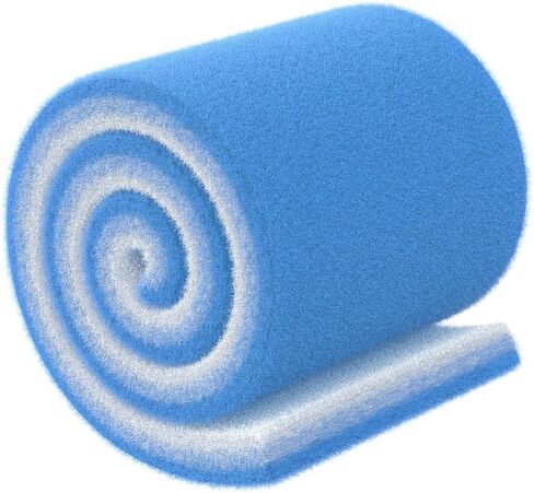 لفة خيط Floster Filter Filter Pawfly ، 79 × 12 × 1.2 بوصة من وسادة مرشح حوض السمك ، لفة مرشح حوض السمك الأزرق والأبيض لخزانات أسماك المياه المالحة في المياه العذبة والبرك الصغيرة in Kuwait