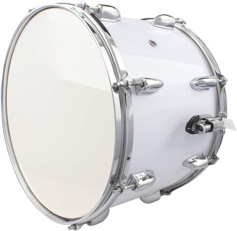 14 x10 inches Marching Drum, Snare Drums Suitable for Students with Pair of Drumsticks, Key, and Strap (White) in Kuwait