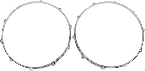 Walfront 14in 10 Hole Alloy Drum Hoop Set - Sound Improvement Hoops for Performance - 2PCS for Drumming Enthusiasts in Saudi Arabia