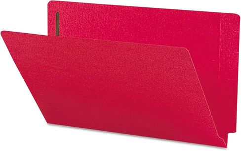 Smead End Tab Fastener File Folder, Shelf-Master® Reinforced Straight-Cut Tab, 2 Fasteners, Legal Size, Red, 50 per Box (28740) in Kuwait