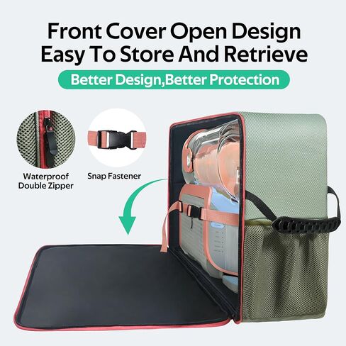 حقيبة حمل لجهاز Ninja SLUSHI Max XXL - لوحة أمامية سهلة الوصول، جيوب متعددة لملحقات آلة Ninja Slushie FS605، حقيبة متينة بمقابض متعددة in Kuwait