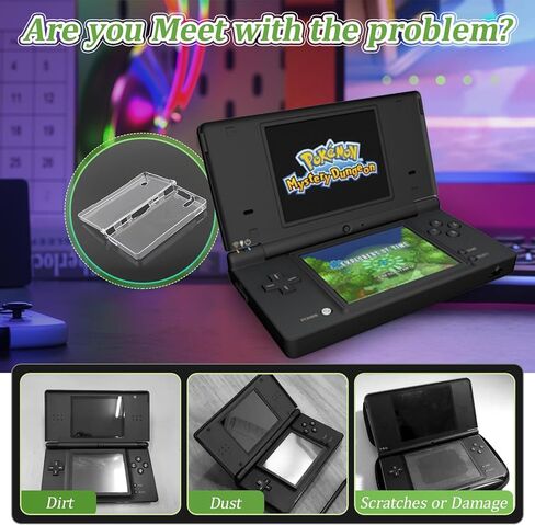 Transparent Hard Shell Case Cover for Nintendo DSi/NDSi Protective Hard Clear Crystal Case Accessories Replacement Parts in Kuwait