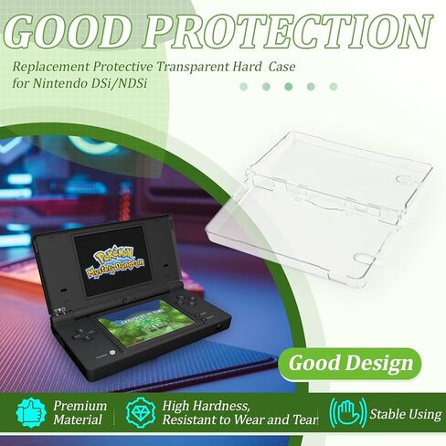 Transparent Hard Shell Case Cover for Nintendo DSi/NDSi Protective Hard Clear Crystal Case Accessories Replacement Parts in Kuwait
