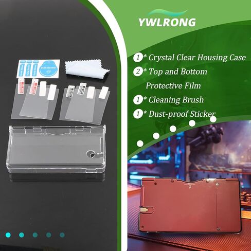 Transparent Hard Shell Case Cover for Nintendo DSi/NDSi Protective Hard Clear Crystal Case Accessories Replacement Parts in Kuwait