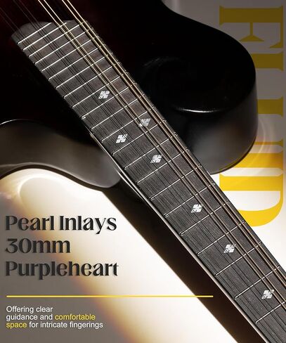 AKLOT F-Style Acoustic Mandolin Instrument: Hand-Carved Classic Scroll Headstock, Mahogany Body and Natural Bone Nut, Deluxe Mandolin Bundle with Padded Bag, Tuner, Capo and Picks (RV-FMT) in Kuwait