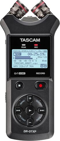 TASCAM DR-07XP 32-Bit Float Portable Handheld Field Recorder and USB-C Audio Interface — With Adjustable Mics for Digital Stereo Recording of Music, Sound, Voice, Audio for Video and Podcasting in Kuwait