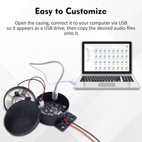 PEMENOL Voice Playback Module with 3W Speaker, 5–35V DC Input, USB Audio Upload, 3 Playback Modes, 4MB Memory, Adjustable Volume, Sound Board for DIY Projects and Equipment Store Factory in Kuwait