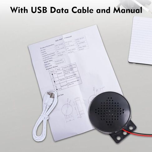 PEMENOL Voice Playback Module with 3W Speaker, 5–35V DC Input, USB Audio Upload, 3 Playback Modes, 4MB Memory, Adjustable Volume, Sound Board for DIY Projects and Equipment Store Factory in Kuwait