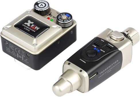 Xvive Audio U45 Wireless in-Ear Monitor System (5.8 GHz) Bundle with RAVPower Luster Series 6700mAh External Battery Charger (Black) in Kuwait