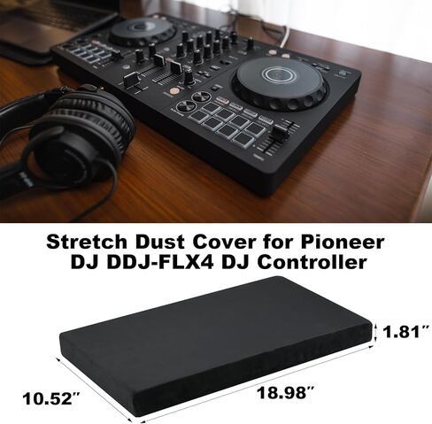 TXEsign Stretch Dust Cover Compatible with Pioneer DJ DDJ-FLX4 Controller, Spandex Soft Dust Sleeve Protective Fleece Cover with Elastic Band in Kuwait