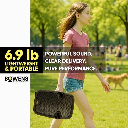 مجموعة سماعات بلوتوث PA مقاس 8 بوصات من Bowens - مكبرات صوت محمولة وميكروفون لاسلكي بلوتوث مع حامل وكابل - مكبر صوت للحفلات ومكبرات صوت DJ ونظام صوت خارجي، مجموعة نظام PA للمناسبات، كاريوكي in Kuwait