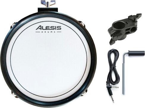 Alesis PRO 8 Inch Dual Zone Mesh Drum with Clamp and Silverline Audio 10ft Trigger Cable Bundle [Compatible with Roland/Yamaha/Simmons/Ion] in Kuwait