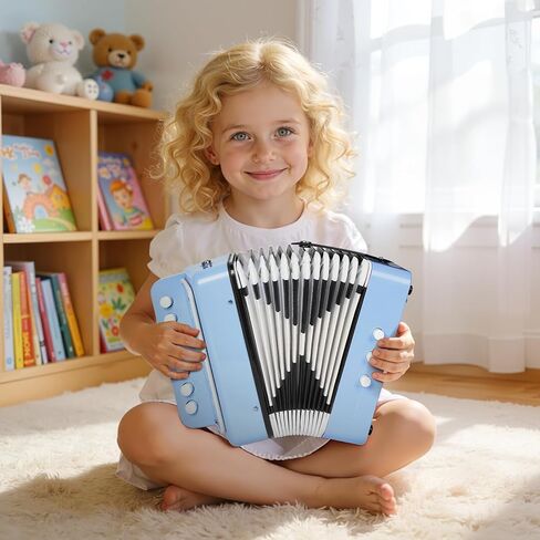 Kids Accordion, Horse Button Accordion Toys Accordian Mini Musical Instruments 10 Keys Button for Child Children Kids Toddlers Beginners,Dark Blue in Saudi Arabia