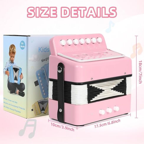 Horse Kids Accordion, 10 Keys Control Button Accordion Musical Instruments for Kids Children Beginners Lightweight and Environmentally-friendly in Saudi Arabia