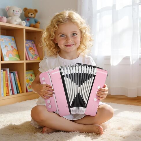 Horse Kids Accordion, 10 Keys Control Button Accordion Musical Instruments for Kids Children Beginners Lightweight and Environmentally-friendly in Saudi Arabia