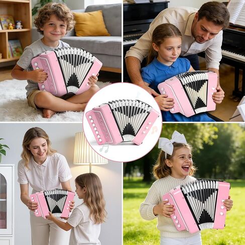Horse Kids Accordion, 10 Keys Control Button Accordion Musical Instruments for Kids Children Beginners Lightweight and Environmentally-friendly in Saudi Arabia