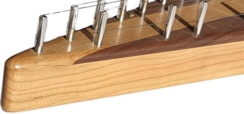 Cherry Bowed Psaltery, 22 Strings, Black Walnut Book Matched Top and Cherry book matched Bottom, 21.5 Inches Long, Varnish Finish, Steel Strings in Kuwait