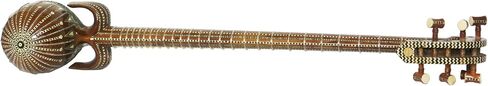 Uygur Rawap String Instrument with Intricate Design, Natural Wood in Saudi Arabia