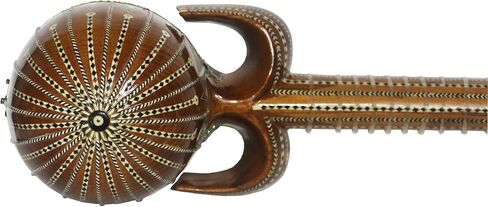 Uygur Rawap String Instrument with Intricate Design, Natural Wood in Saudi Arabia