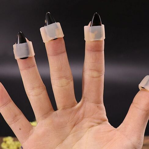 8 قطعة إصبع الإبهام يختار سيليكون مسمار حماة ممارسة الملحقات تنفس إصبع يختار ل مندولين بانجو 2X1.7X1.5CM in Kuwait