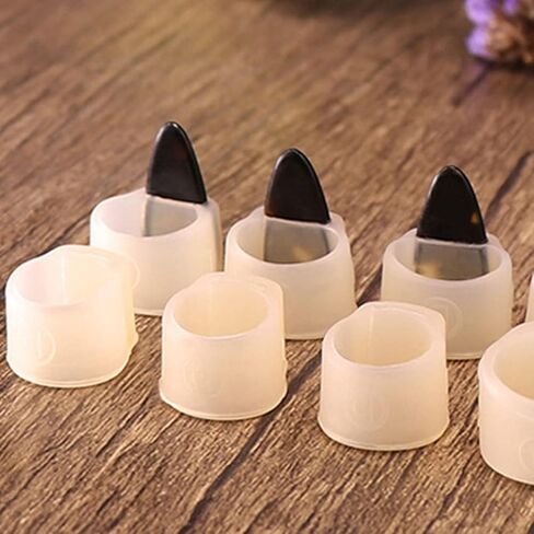 Breathable Guzheng Nail Protectors, Silicone Finger Picks, Adjustable Guzheng Nail Covers, Practice Accessories, 0.98 * 0.59 * 0.51inch, Beige, 8pcs for Right Hand (8-16 Years) in Saudi Arabia