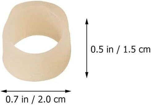 Breathable Guzheng Nail Protectors, Silicone Finger Picks, Adjustable Guzheng Nail Covers, Practice Accessories, 0.98 * 0.59 * 0.51inch, Beige, 8pcs for Right Hand (8-16 Years) in Saudi Arabia