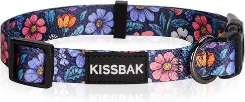 KISSBAK طوق الكلب للكلاب الصغيرة - تصميم خاص لطيف فتاة كلب طوق لينة قابل للتعديل يتوهم الأزهار فتاة جرو الكلب الياقات (S، زهرة اللوتس) in Kuwait