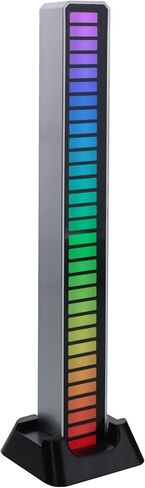 XTREME Monster Sound-Reactive Multicolor LED Equalizer Light Bar, Horizontal/Vertical Mounting, Rechargeable, USB Charging Cable Included in Kuwait