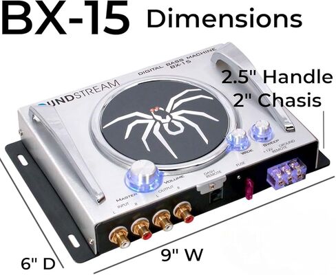 Soundstream BX-15D – معالج الجهير | معالج استعادة الإشارة الصوتية للسيارة مع جهاز التحكم عن بعد | مركز الدعم الفرعي البديل لأنظمة الصوت في المصنع وما بعد البيع | مضخم الصوت محسن in Saudi Arabia