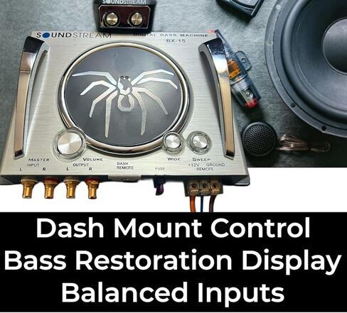 Soundstream BX-15D – معالج الجهير | معالج استعادة الإشارة الصوتية للسيارة مع جهاز التحكم عن بعد | مركز الدعم الفرعي البديل لأنظمة الصوت في المصنع وما بعد البيع | مضخم الصوت محسن in Saudi Arabia